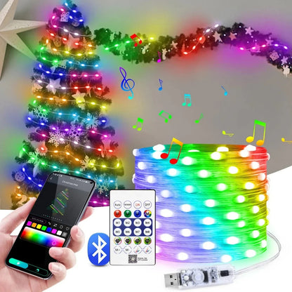 Christmas Light Bluetooth String Lights Festive Lights RGBIC String Light